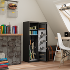 Gun Safes For Home Rifle And Pistols, Fingerprint Electronic Safe With Quick Access, Detachable Partition, No Assembly Requir