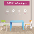 Kids Table and Chair Set,3 Piece Toddler Table and Chair Set,Plastic Children Activity Tablefor Reading,Preschool,Drawing,Tod