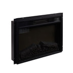 Electric Fireplace Insert 23' 1400W 120V ,Equipped with remote control, ultra thin heater with log set & realistic flame - BLACK - Grand Goldman Shop