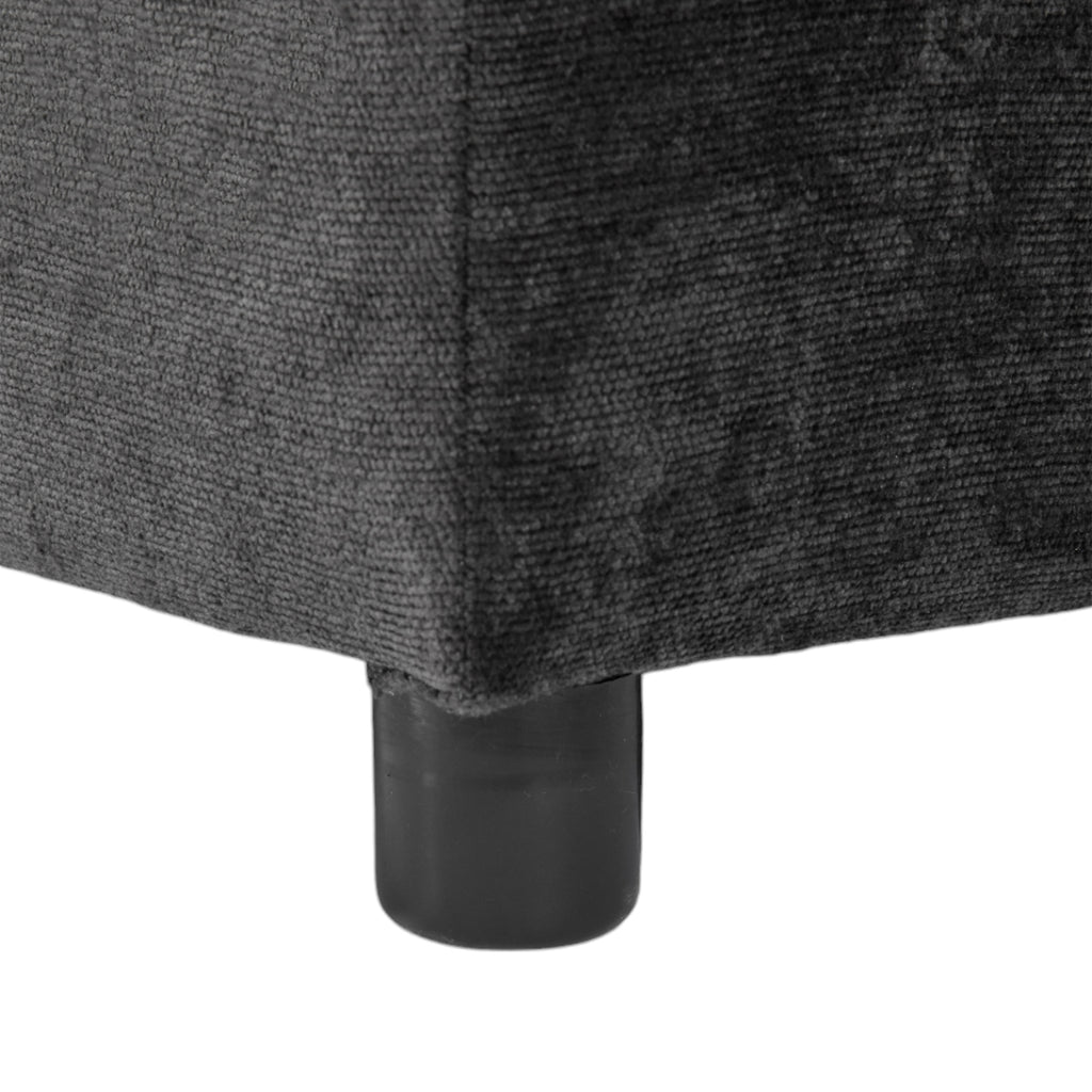 Stylish Modular U-Shaped Sectional Sofa with USB Ports, Black Chenille, 86.6' - Grand Goldman Shop
