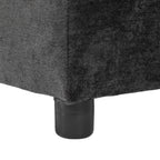 Stylish Modular U-Shaped Sectional Sofa with USB Ports, Black Chenille, 86.6' - Grand Goldman Shop