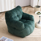 010-Soft Fluffy Corduroy Fabric Bean Bag Chair Filled With Memory Sponge,Green - Grand Goldman Shop