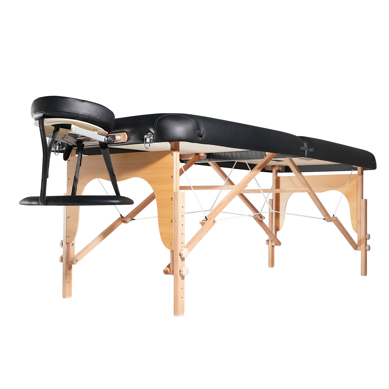 Professional Wide Massage Table 30' W, Heavy Duty Folding Massage Table,  8-Level Height Adjustable Facial Salon Tattoo Bed, 