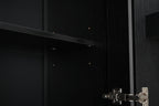 70' Kitchen Pantry Cabinet with 2 Cabinet Shelves,Luxurious Wooden Cupboard with 6 Door Shelves and 3 Drawers for Kitchen, Dining Room,Black - Grand Goldman Shop
