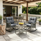Backyard Rocker Chair Furniture Set,Outdoor Conversation Furniture Set,Small Patio Furniture Set