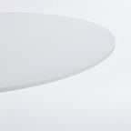 Mid-Century White Tulip Table with Round MDF Top and Metal Pedestal for 4-6 People, Coffee Table, Dining Table - Grand Goldman Shop