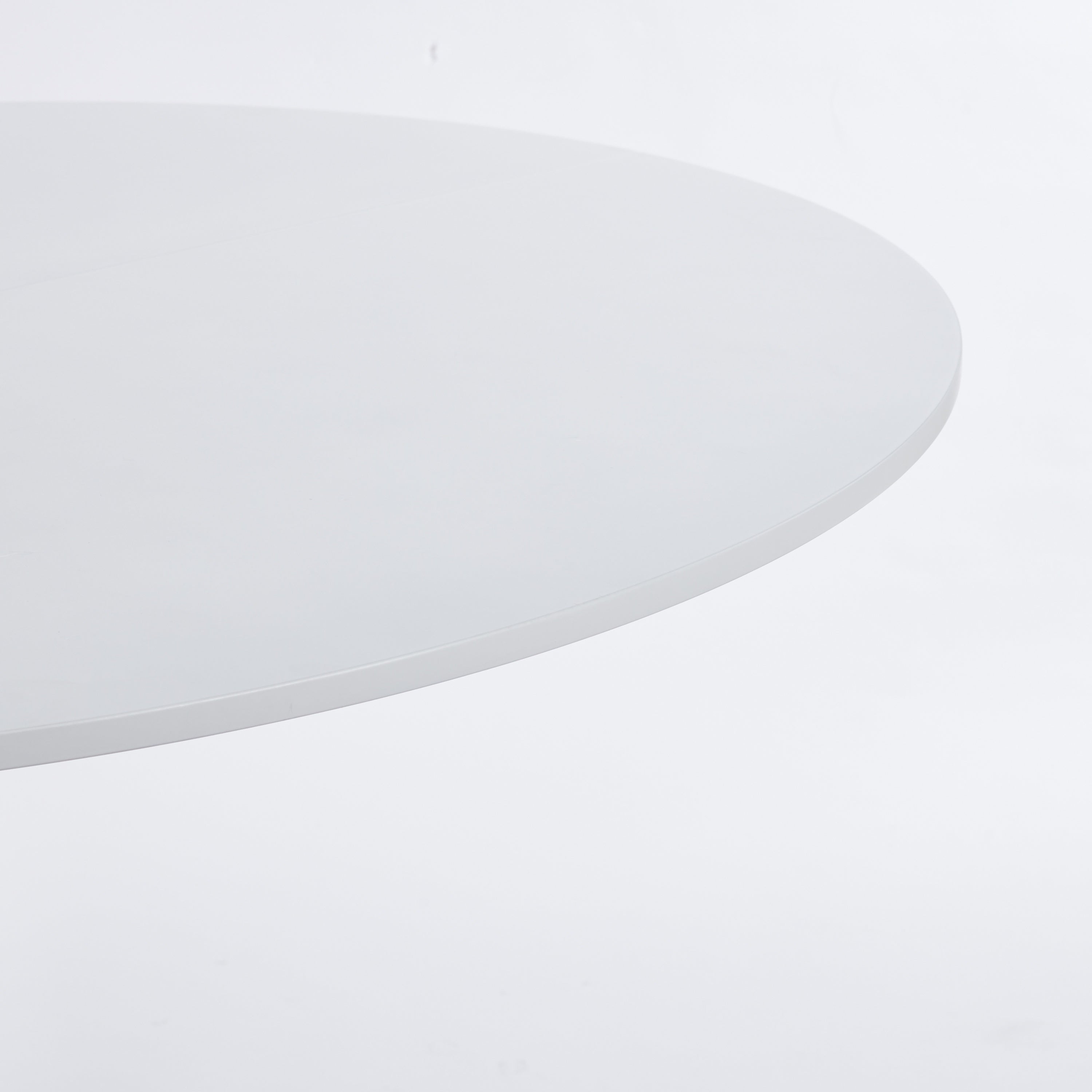 Mid-Century White Tulip Table with Round MDF Top and Metal Pedestal for 4-6 People, Coffee Table, Dining Table - Grand Goldman Shop