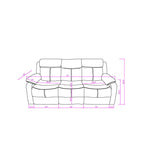 Blanche White 2PC Reclining Sofa and Loveseat with LED Lights and Speaker in White Wood Frame, Medium Firm Seating - Grand Goldman Shop