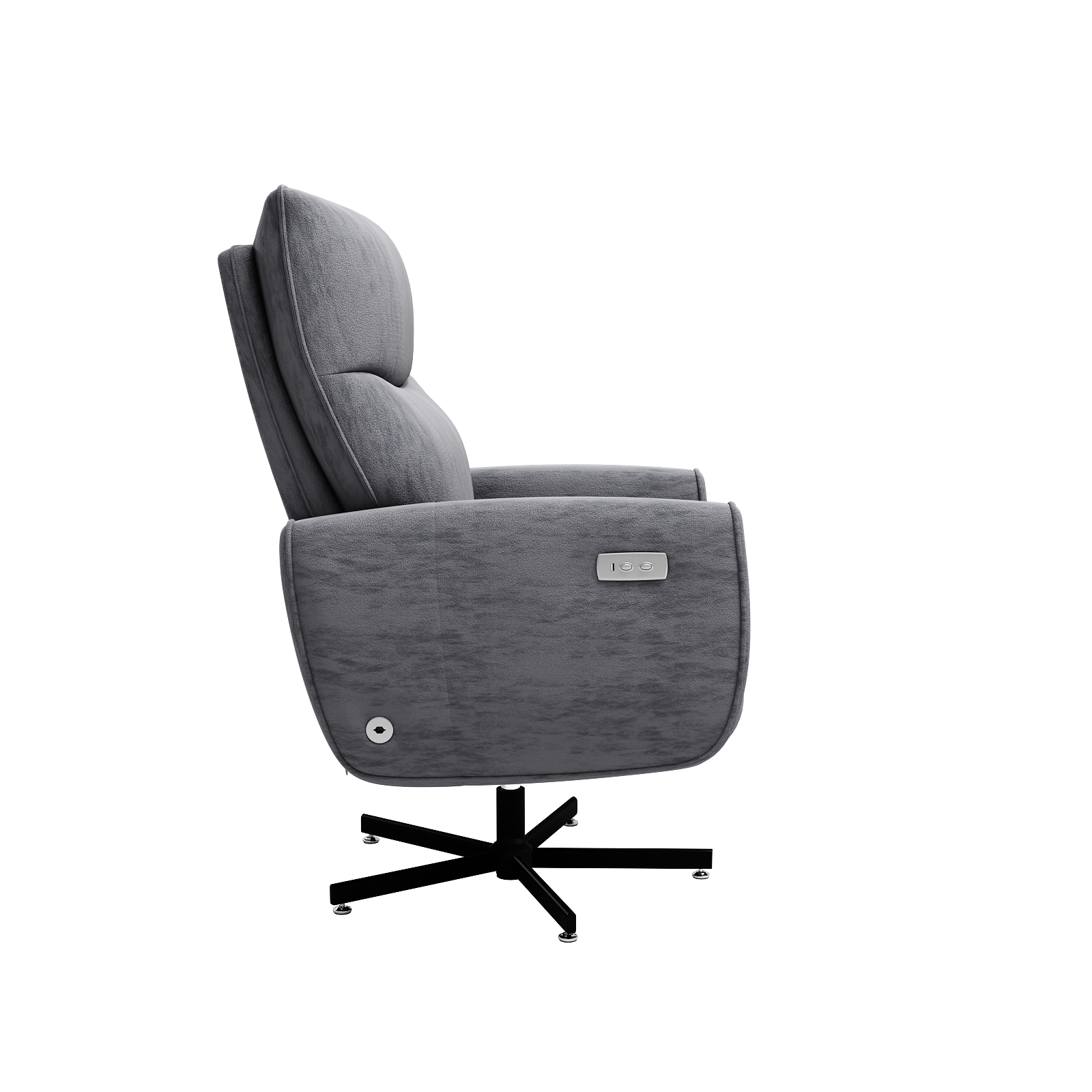 Power Swivel Recliner Chair, Electric Reclining with USB & Type-C Charging, 360° Swivel Velvet Upholstered Accent Chair, for 