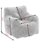 010-Soft Teddy Fabric Tufted Foam Bean Bag Chair With Teddy Fabric Green - Grand Goldman Shop