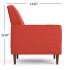 Macedonia Mid-Century Modern Button Tufted Fabric Recliner - Grand Goldman Shop