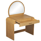 39' Makeup Vanity Table with Mirror Touch Screen Lighted Mirror, Dressing Table with Drawer for Bedroom, Natural - Grand Goldman Shop