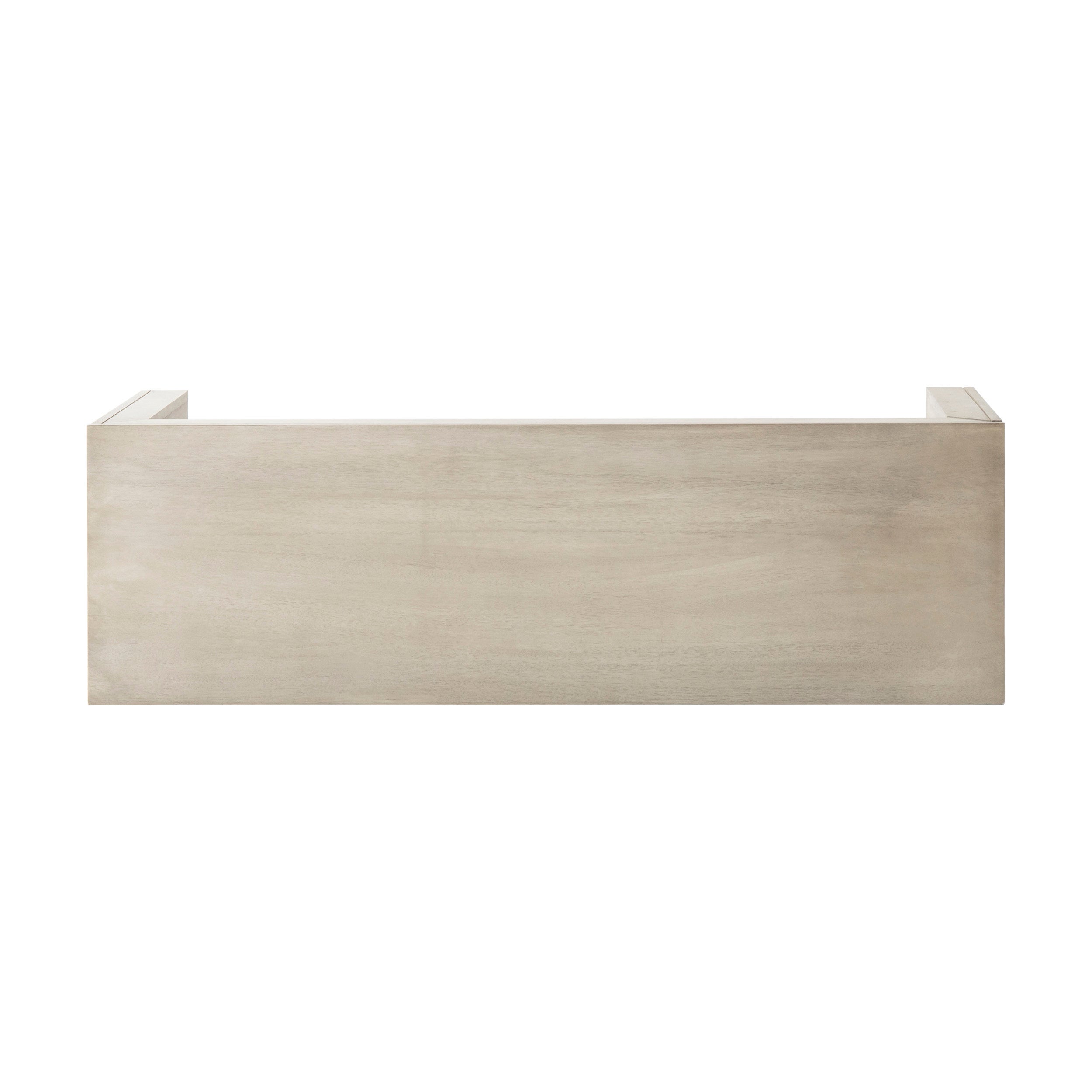 Acacia Wood Dining Bench, Light Gray Oak Finish, Farmhouse Style, 48x15x18 Inches - Grand Goldman Shop