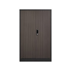 Black Metal Storage Cabinet with Locking Doors and Adjustable Shelf, Folding Filing Cabinet for Home Office, School, Garage, 