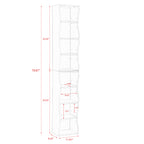 8-layer adjustable shelf ultra-thin bookshelf with a wavy border design, which is more aesthetically pleasing, is suitable for high and narrow, display and multi-functional bookshelves in home offices - Grand Goldman Shop