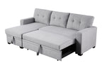 Upholstered Pull out Sectional Sofa with Chaise - Grand Goldman Shop