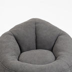 Bedding Bean Bag Sofa Chair with High-Pressure Foam and Footrest, Grey Microfiber - Grand Goldman Shop