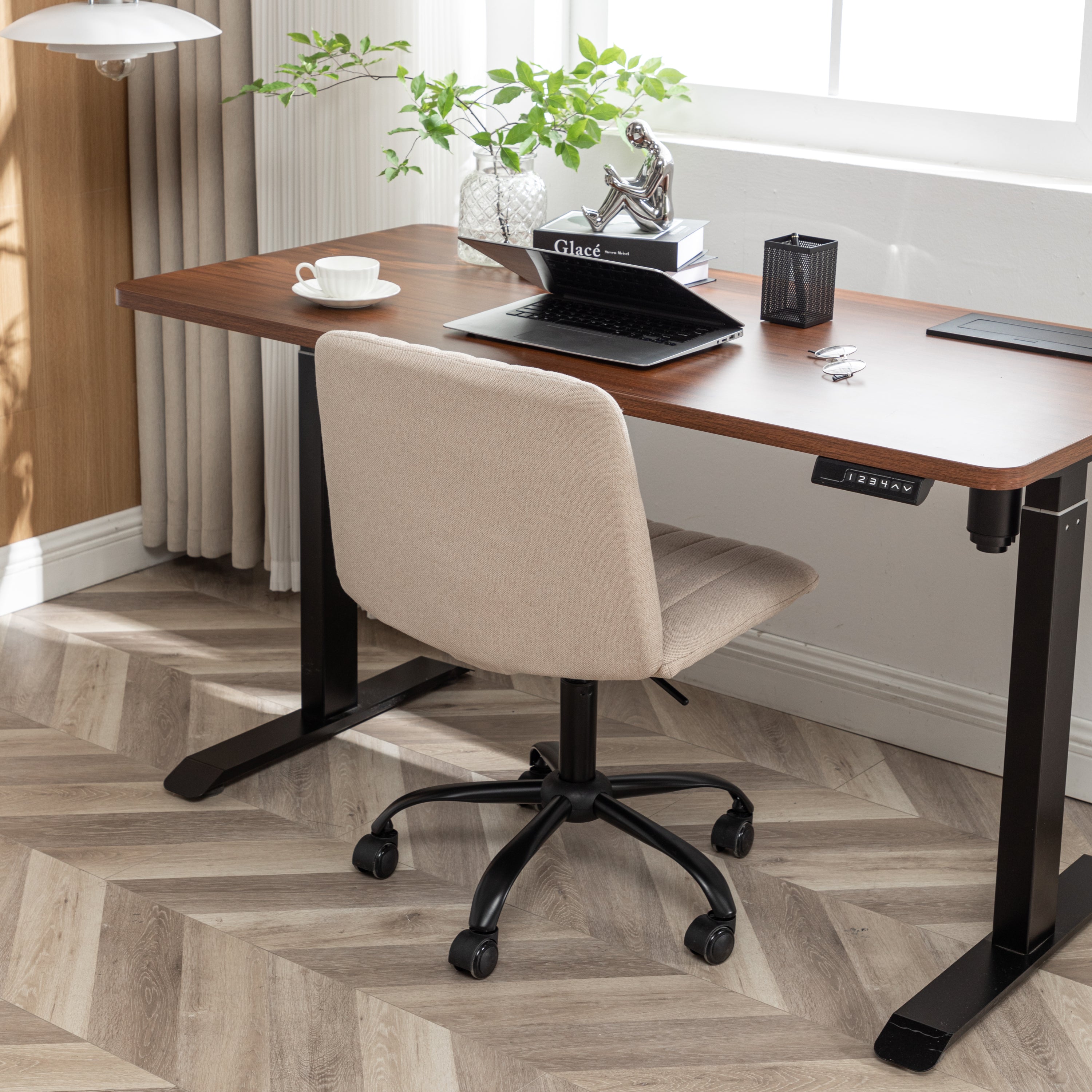 Masar Fabric Swivel Office Chair - Grand Goldman
