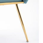 Luxury Modern Simple Leisure Velvet Single Sofa Chair Bedroom Lazy Person Household Dresser Stool Manicure Table Back Chair Blue - Grand Goldman Shop