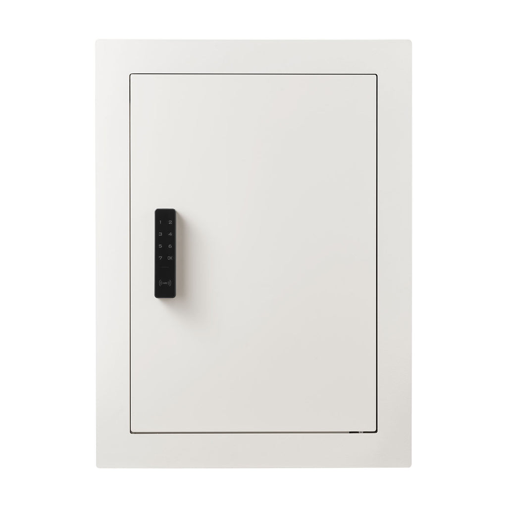 0.83 sq.ft Wall Safe, 3-Tier Hidden Wall Safe with Password, Key & Turning Knob, Q235 Cold-Rolled Steel In-Wall Box with Adju