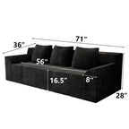 71' 3Setaser Sofa,Corduroy Fabric,Deep Seat Couches,Comfy Loveseat Sofa,No Assembly,1pcs for Living room, Bedroom,Conference room ,Apartment - Grand Goldman Shop