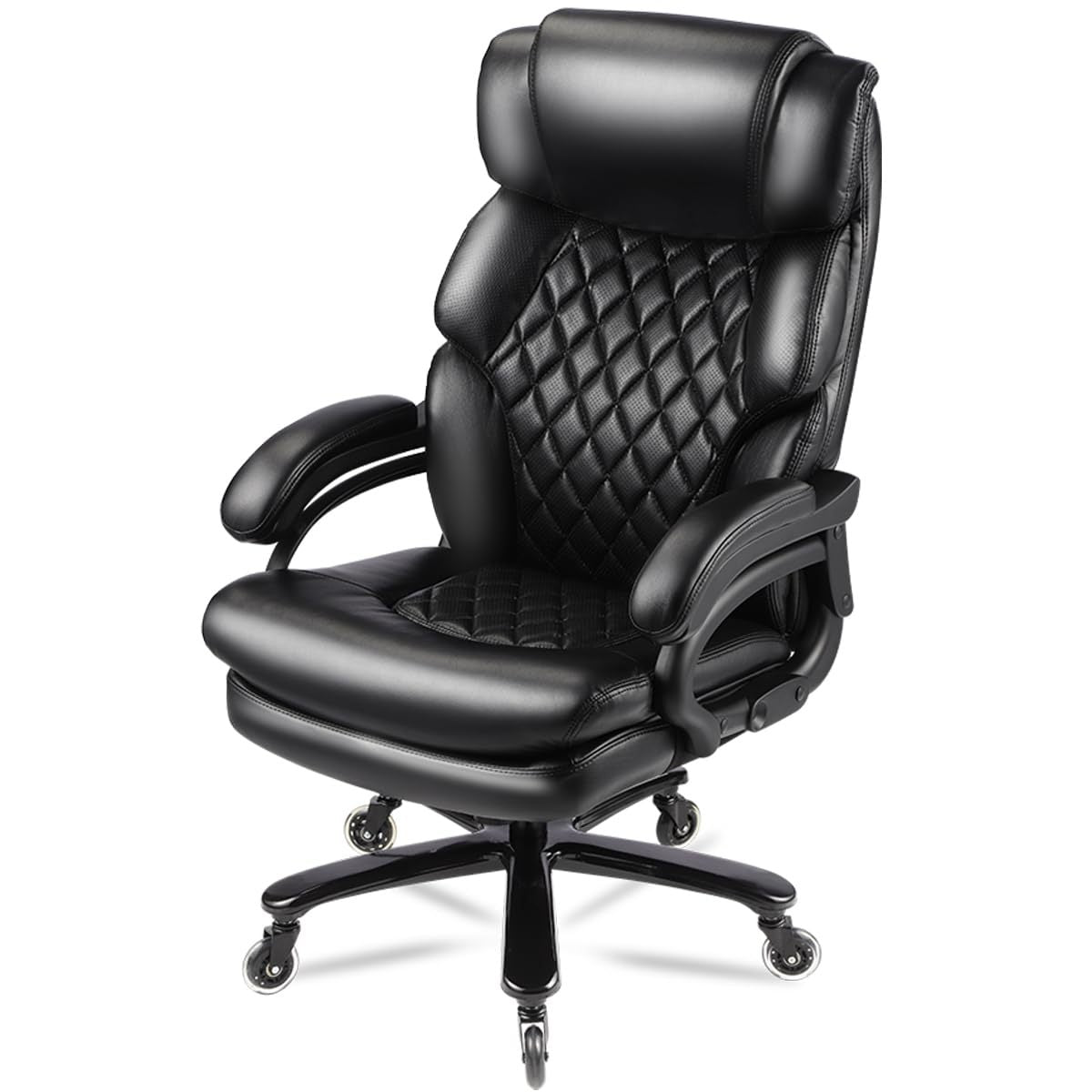 Stylish 500lbs Big and Tall Office Chair for Heavy People Executive Office Chair with Wide Spring Seat Computer Desk Chair 36
