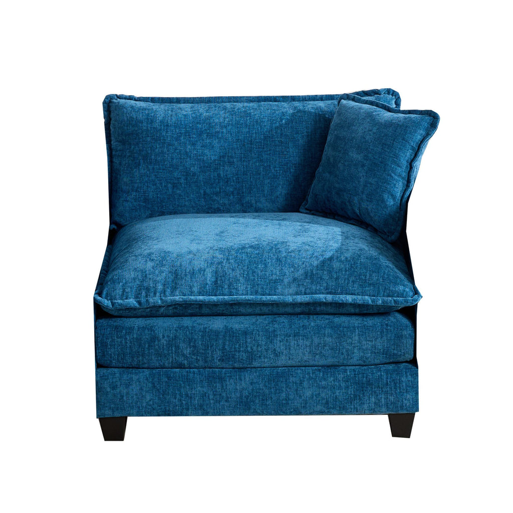 Cloud Sofa one Seat (Armrests are not included), Modern Sectional Couch, for Living Room Bedroom and Apartment, Comfy Double Layer Upholstered Seat Cushion, Breathable Chenille Fabric, Blue - Grand Goldman Shop