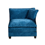 Cloud Sofa one Seat (Armrests are not included), Modern Sectional Couch, for Living Room Bedroom and Apartment, Comfy Double Layer Upholstered Seat Cushion, Breathable Chenille Fabric, Blue - Grand Goldman Shop