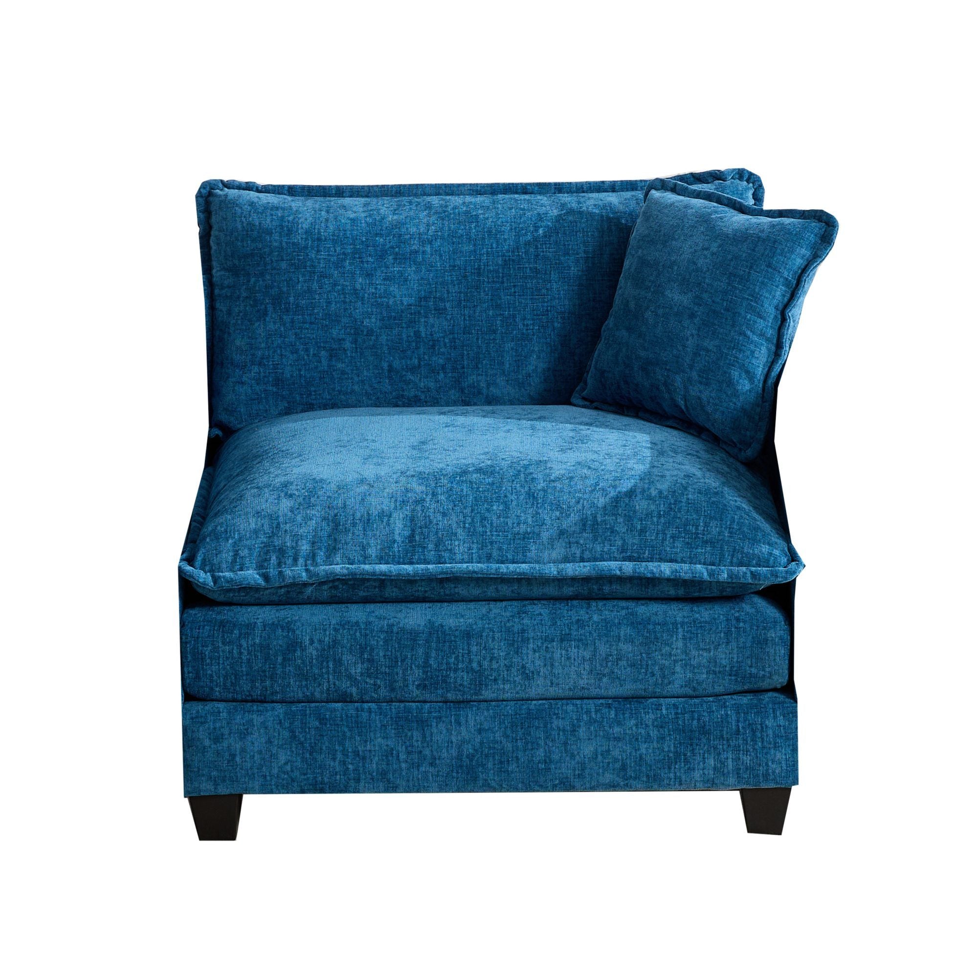 Cloud Sofa one Seat (Armrests are not included), Modern Sectional Couch, for Living Room Bedroom and Apartment, Comfy Double Layer Upholstered Seat Cushion, Breathable Chenille Fabric, Blue - Grand Goldman Shop