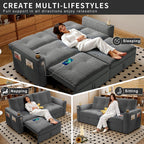 SOMNUS Multi-Functional Convertible Sofa Bed
2-in-1 Multi-Functional Sofa Bed (for Sitting & Sleeping), made of modern corduroy fabric, suitable for living rooms, bedrooms, apartments and small spaces - Grand Goldman Shop