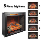 28 inch Infrared Electric Fireplace Insert, Touch Panel Home Decor Heater, Smokeless Firebox With fixed Trim Kit.With Crackling Sound - Grand Goldman Shop