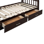 Wooden Twin Size Daybed with Twin Size Trundle, Extendable Daybed with Two Storage Drawers, Espresso(Expected Arrival Time:9.12) - Grand Goldman Shop