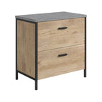 Lateral File with Large Drawers, Brown finish | Premium Home Decor - Grand Goldman
