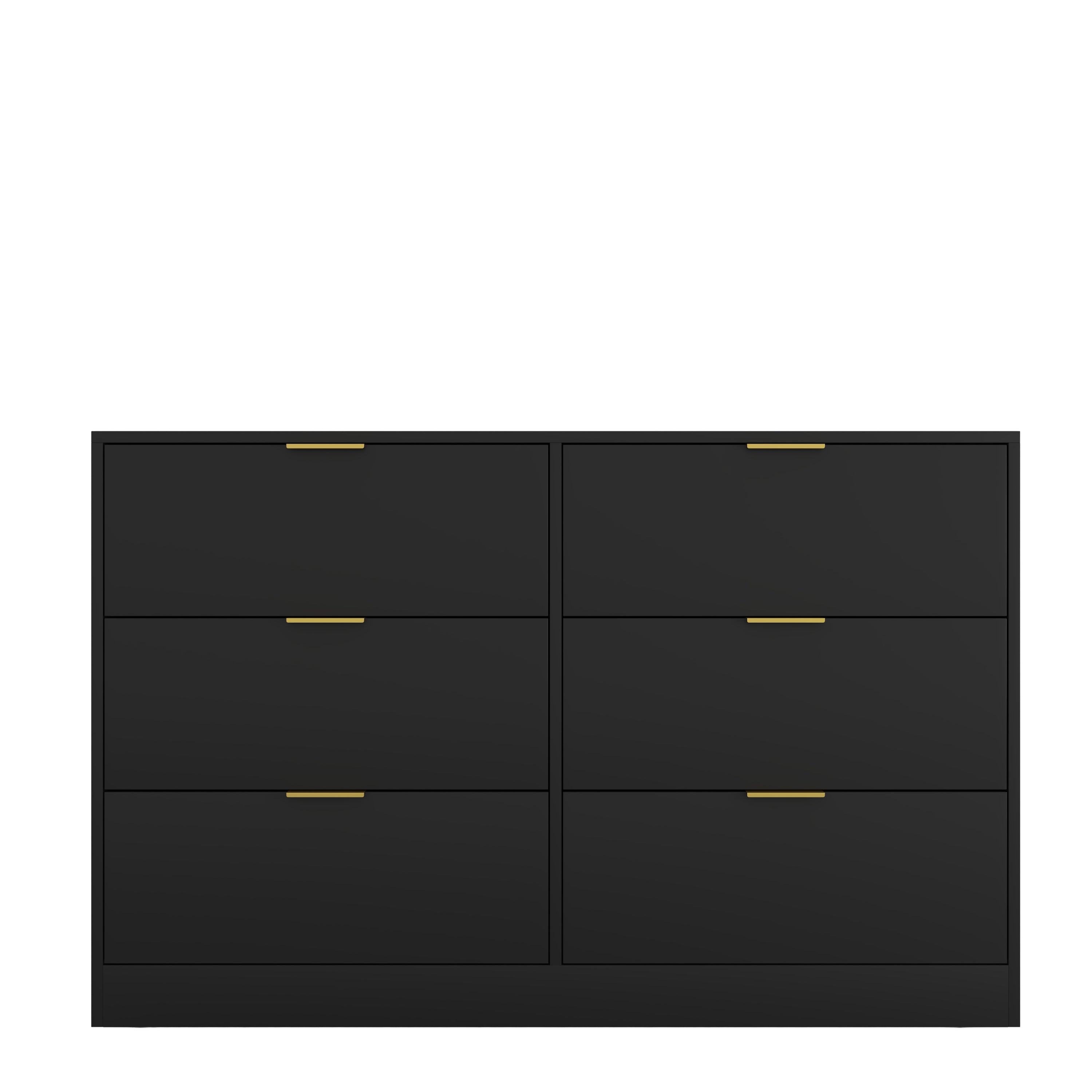 Simply Modern 6-Drawer Dresser, Chest of Drawers for Bedroom, Living Room, Hallway, and Entryway - Large Storage Cabinet Black - Grand Goldman Shop