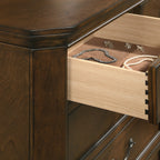 Maderne Traditional Wood 3-Drawer Nightstand, Antique Walnut/Brown - Grand Goldman Shop