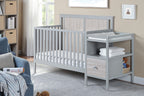 Connelly 4-in-1 Crib and Changer Combo Gray/Rockport Gray - Grand Goldman