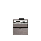 Lateral File with Two Drawers, Medium Gray finish - Grand Goldman