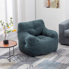 010-Soft Teddy Fabric Tufted Foam Bean Bag Chair With Teddy Fabric Green - Grand Goldman Shop