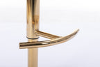 Set of 2  Bar Stools,with Chrome Footrest and Base Swivel Height Adjustable Mechanical Lifting Velvet + Golden Leg Simple Bar Stool-Green - Grand Goldman Shop