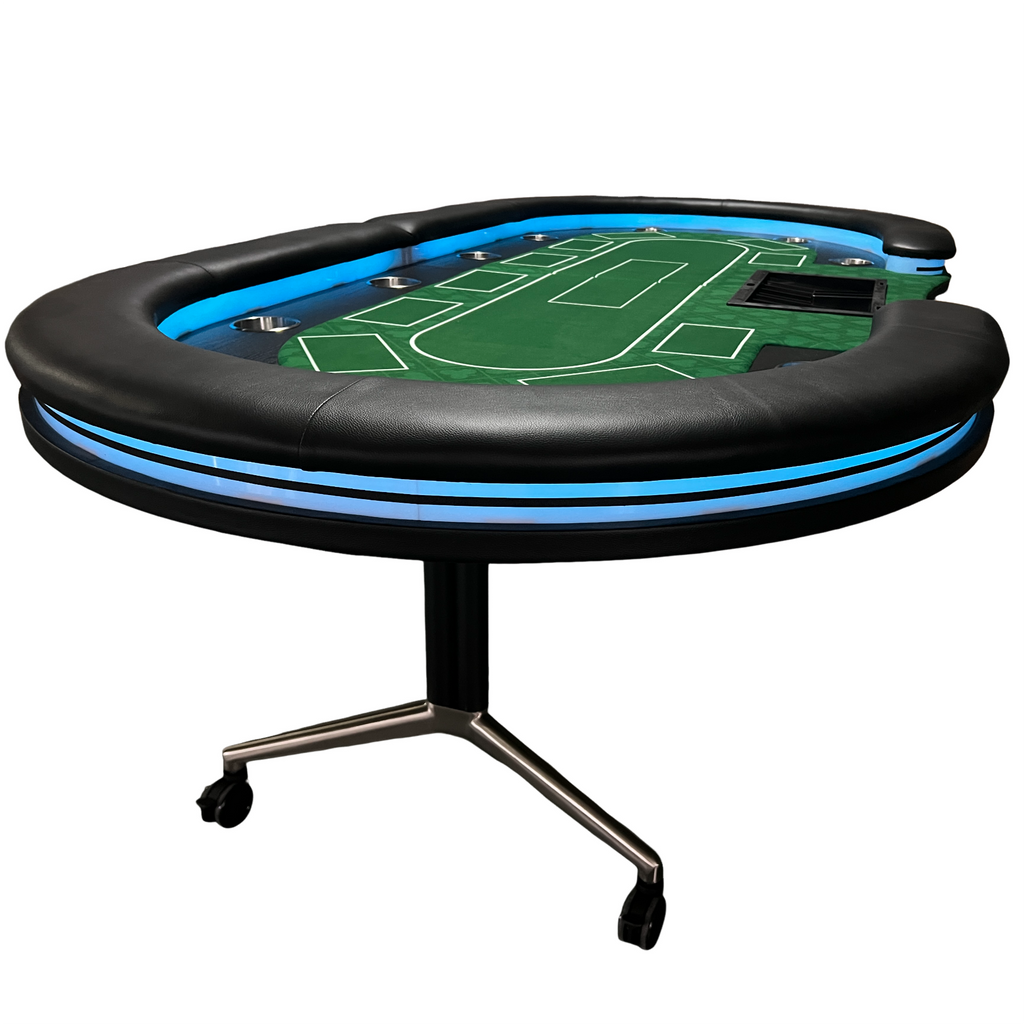 INO Design 94' Fodable Poker Table with Dealer Spot for 10 players, Green - Grand Goldman