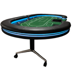 INO Design 94' Fodable Poker Table with Dealer Spot for 10 players, Green - Grand Goldman