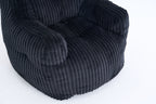 010-Soft Fluffy Corduroy Fabric Bean Bag Chair Filled With Memory Sponge,Black - Grand Goldman Shop