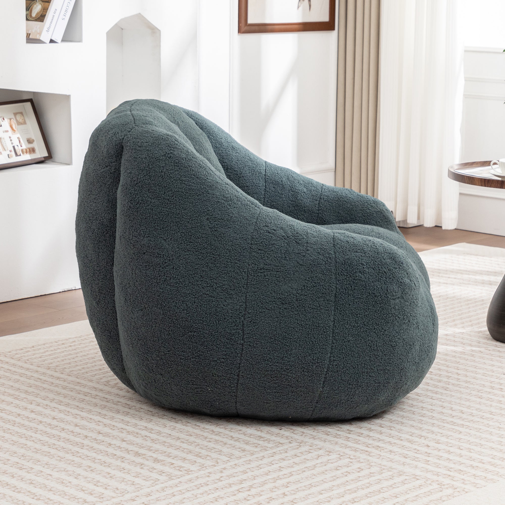 Comfy Bean Bag Chair with Memory Foam Filler – Tufted Soft Stuffed Bean Bag Sofa for Dorm, Apartment, or Living Room – Green - Grand Goldman Shop