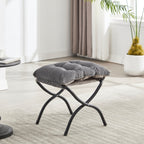 Lazy Chair with Ottoman, Modern Lounge Accent Chair with Armrests and a Side Pocket, Leisure Upholstered Sofa Chair Reading Chair with Footrest for Small Space, Corner Chair-Grey - Grand Goldman Shop