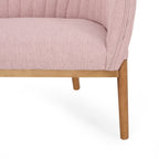 Mid Century Modern Loveseat with Channel Stitched Backrest - Grand Goldman Shop