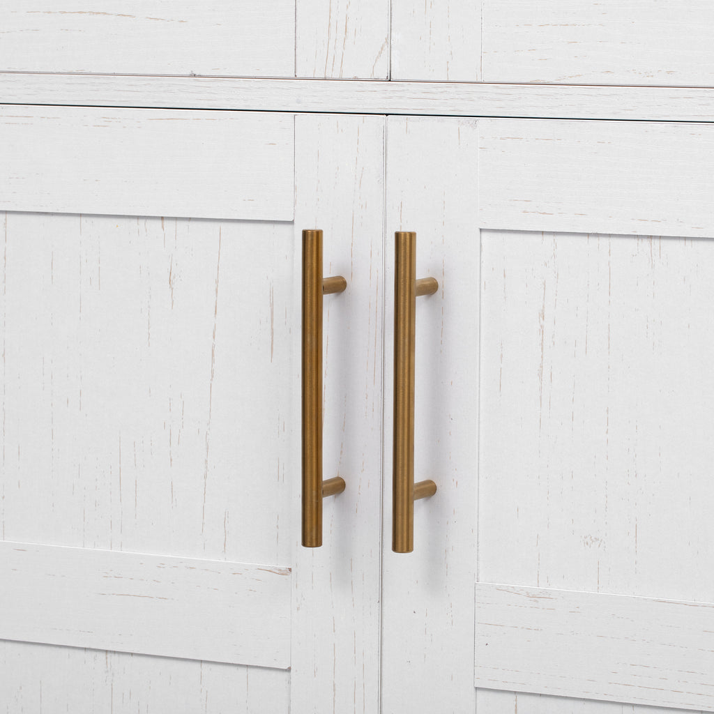 K&K 71' Tall Arched Kitchen Pantry Cabinet with Door Shelves, Farmhouse Kitchen Storage Cabinet with Open & Adjustable Shelves, Hidden Drawer & Glass Door, Cupboard for Kitchen, Dining Room, White - Grand Goldman Shop