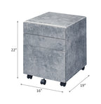 Jurgen Faux Concrete & Silver Finish File Cabinet - Grand Goldman