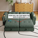 It is a multi-functional sofa, a 77-inch convertible sofa bed, and a 2-in-1 piece suitable for both sitting and lying down. Made of  Chenille fabric, it is suitable for living rooms, bedrooms - Grand Goldman Shop
