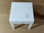 White Nightstand with Drawer, Modern Bedside Table with Wavy Apron Design, Compact End Table for Bedroom Living Room, Small Side Table with Storage - Grand Goldman Shop