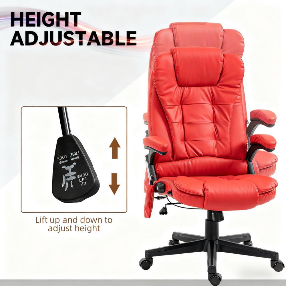 Heated Reclining Computer Chair with 6 Vibration Points,Massage Office Chair,Armrest and Remote | Premium Home Decor - Grand 